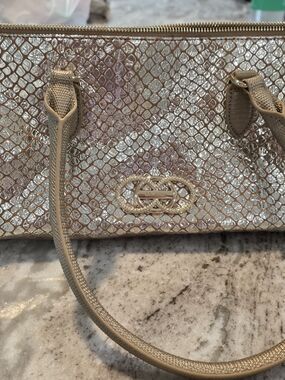 NWT Brahmin RARE Sophia in Gold Donegal